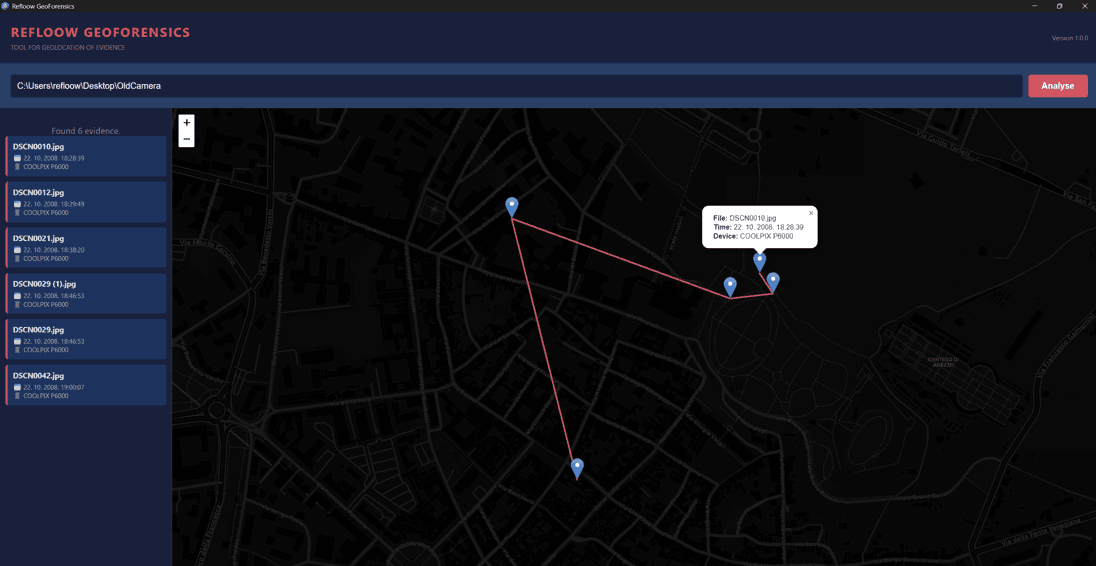 Refloow Geo Forensics ui design by Veljko Vuckovic