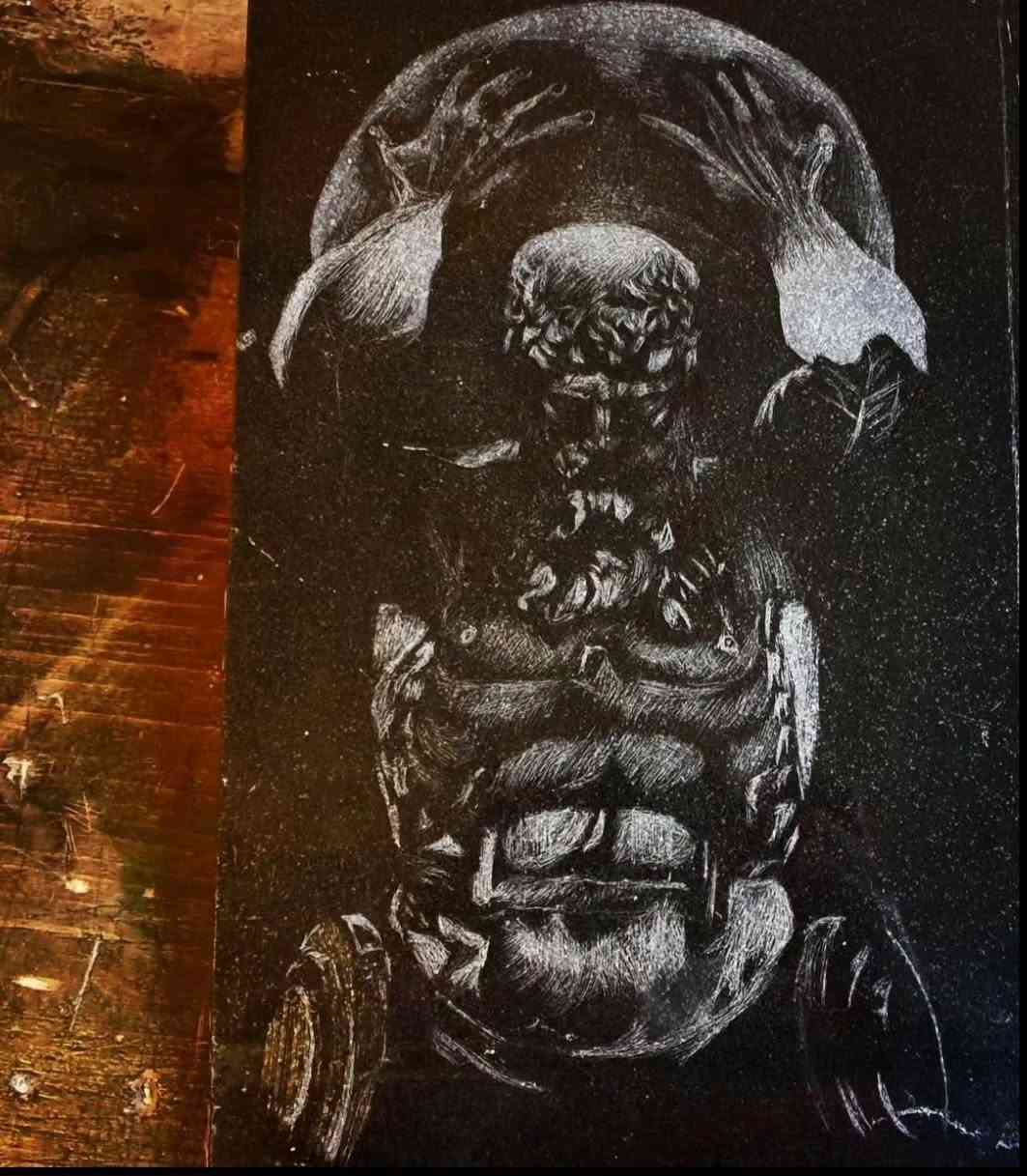 Atlas Granite Engraving by Veljko Vuckovic